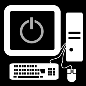 computer: turn on / turn on computer